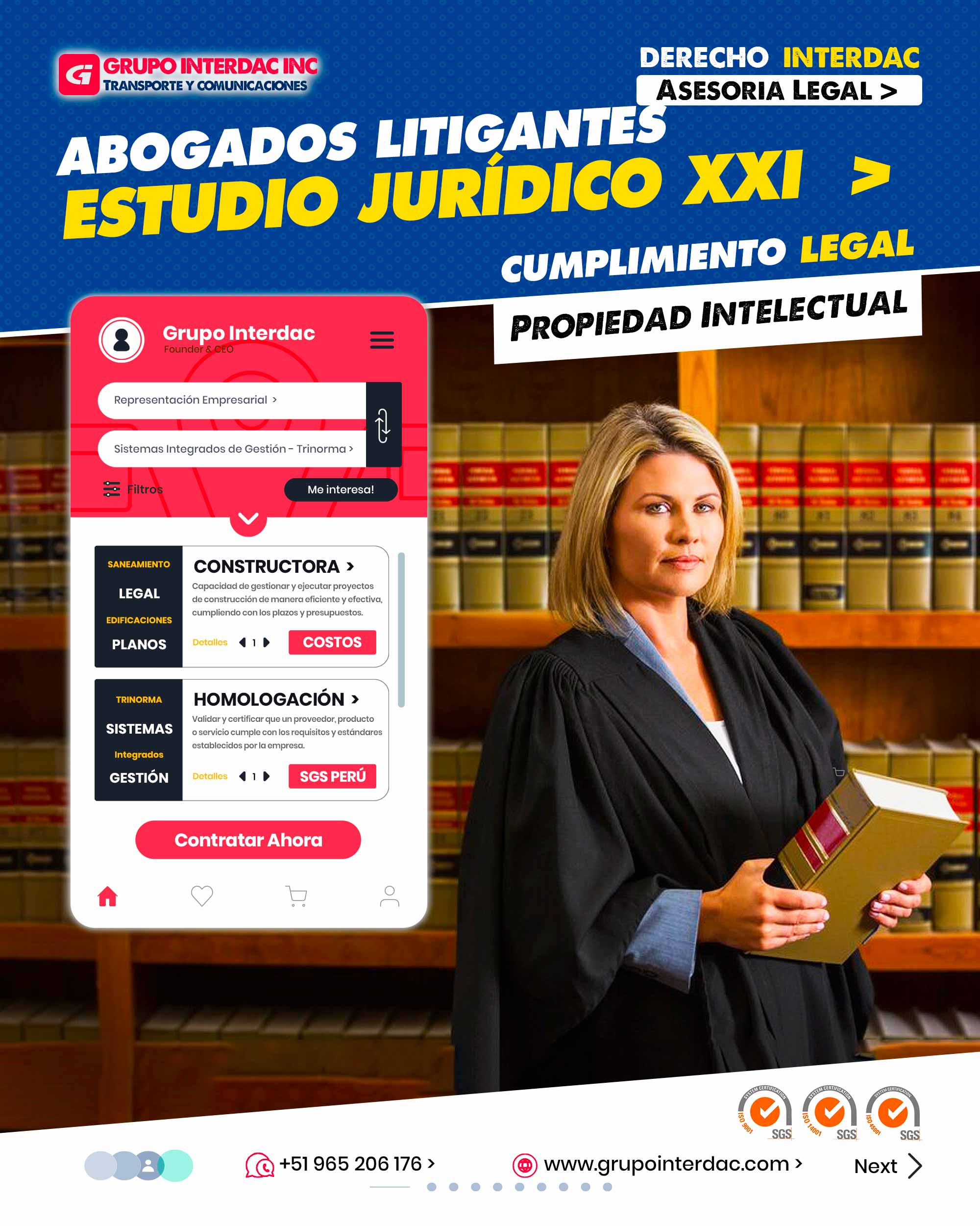 Negociación efectiva: Asesorar en estrategias de negociación asegura acuerdos favorables para todas las partes. Arbitraje internacional: En casos de disputas internacionales, asesorar en arbitraje internacional permite resolver problemas de manera eficiente. Evitar retrasos: La asesoría legal puede ayudar a prevenir retrasos y costos adicionales en la construcción. Transparencia: La asesoría legal fomenta la transparencia en los procesos y toma de decisiones. Licitaciones públicas: En proyectos gubernamentales, asesorar en licitaciones garantiza procesos justos y equitativos. Gestión de documentos: La asesoría legal asegura que la documentación legal esté en orden y se mantenga al día. Responsabilidad social: La asesoría legal puede garantizar que los proyectos de construcción sean socialmente responsables. La empresa Grupo Interdac Inc tiene un compromiso ambiental sostenible para la optimización de recursos naturales a través de herramientas computacionales en beneficio del planeta. Nuestra empresa es lider en creación de herramientas digitales para empresas transnacionales dedicadas al sector industria y de recolección y transporte de residuos solidos.